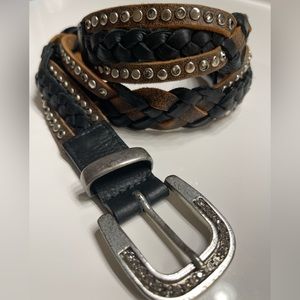 Leatherock two tone belt